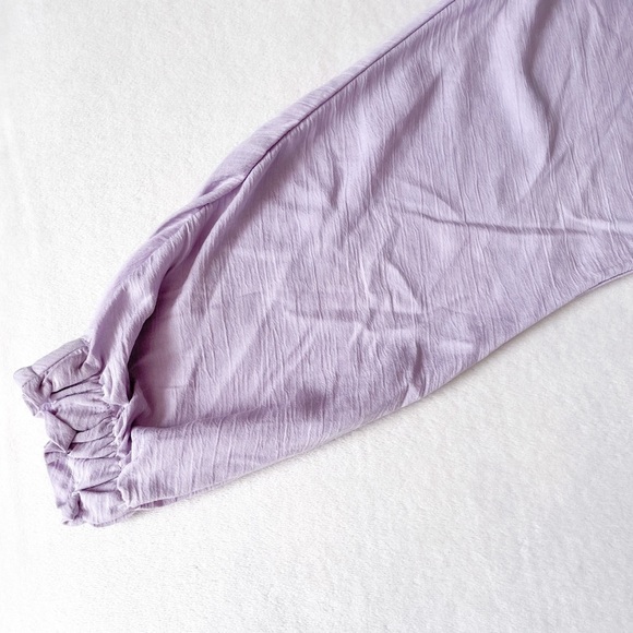 Zara Lilac Cropped Blouse - Picture 9 of 12